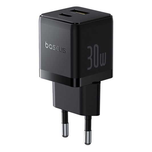 Baseus Palm nätverksladdare, 30W, 3A, 1 x USB-A - 1 x USB-C, Svart P1011160A113-00