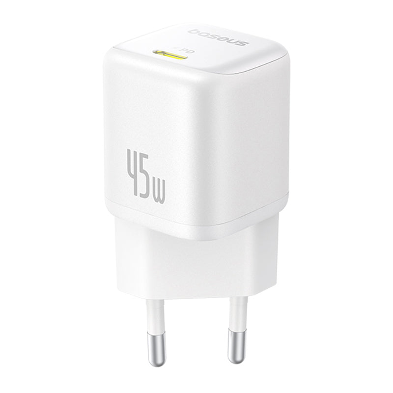 Baseus PicoGo nätverksladdare, 45W, 3A, 1 x USB-C, Vit P10176800213-00