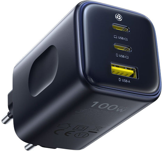 Nätadapter Baseus PicoGo AE11, 100W, 1 x USB-A - 2 x USB-C, Svart E0121400