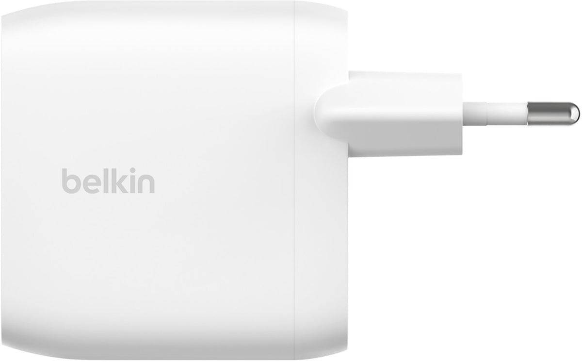 Nätadapter Belkin BoostCharge Pro Dual, 60W, 3A, 2 x USB-C, Vit WCB010vfWH