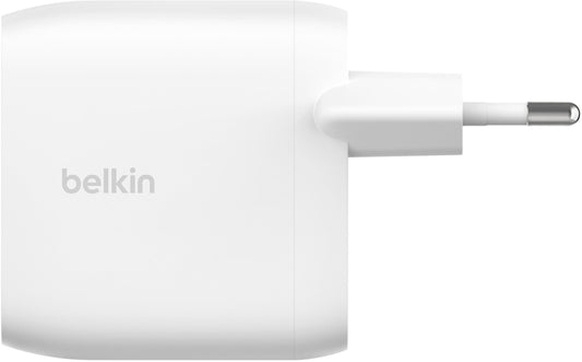 Nätadapter Belkin BoostCharge Pro Dual, 60W, 3A, 2 x USB-C, Vit WCB010vfWH