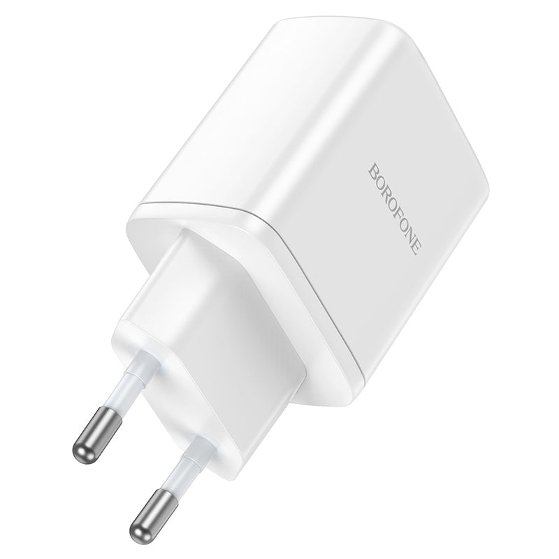 Nätverksladdare Borofone BN9, 35W, 3A, 2 x USB-C, Vit