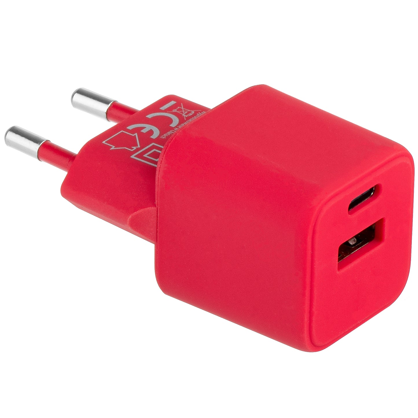 Nätverksladdare Colourum CLS30-AC-02, 30W, 3A, 1 x USB-A - 1 x USB-C, Magenta