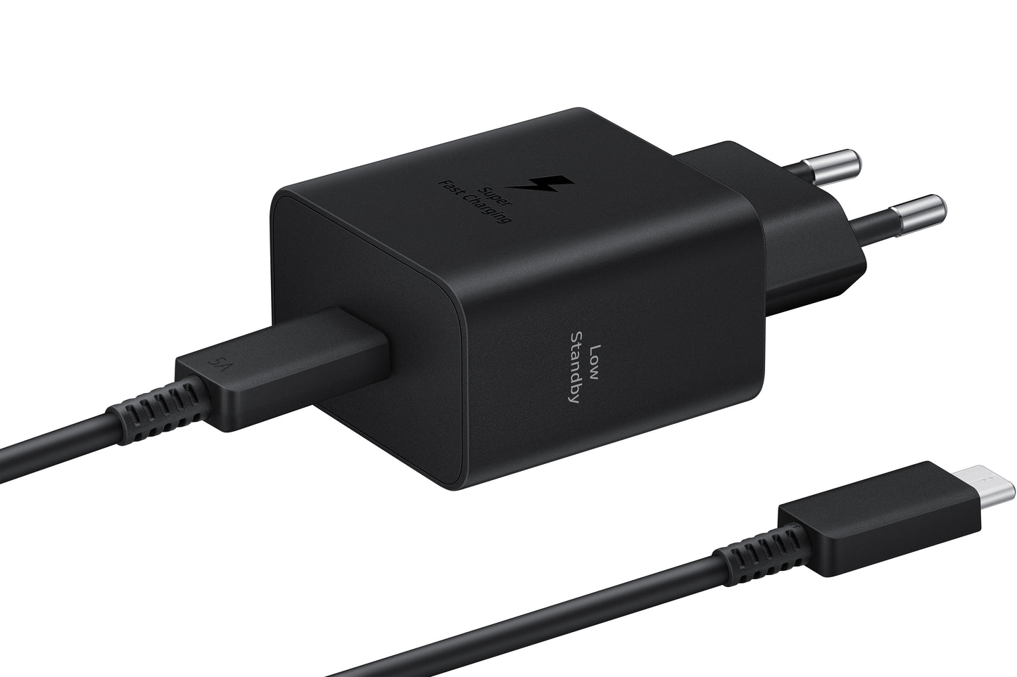 Nätverksladdare med USB-C-kabel Samsung, 45W, 4.05A, 1 x USB-C, Svart EP-T4511XBEGEU