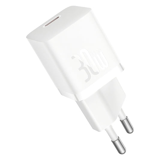 Baseus GaN5S USB-C-kabel Nätverksladdare GaN5S, 30W, 3A, 1 x USB-C, Vit P1011090902213-00