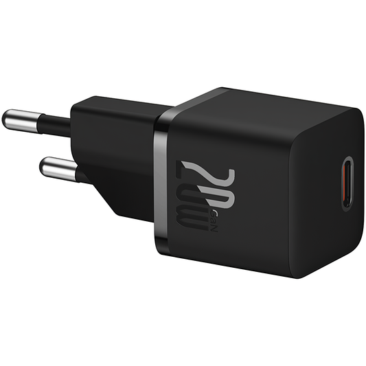 Baseus GaN5 USB-C-kabel Nätverksladdare GaN5, 20W, 3A, 1 x USB-C, Svart P10110900113-00