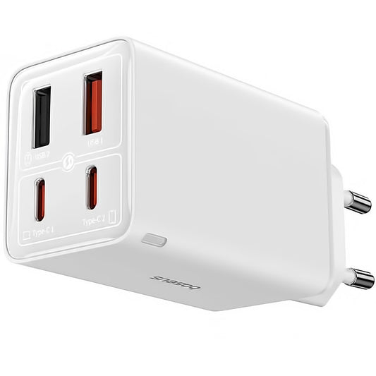 Baseus GaN6 Pro USB-C-kabel Nätverksladdare med USB-C-kabel, 100W, 3,25A, 2 x USB-A - 2 x USB-C, vit P1016270521212-00