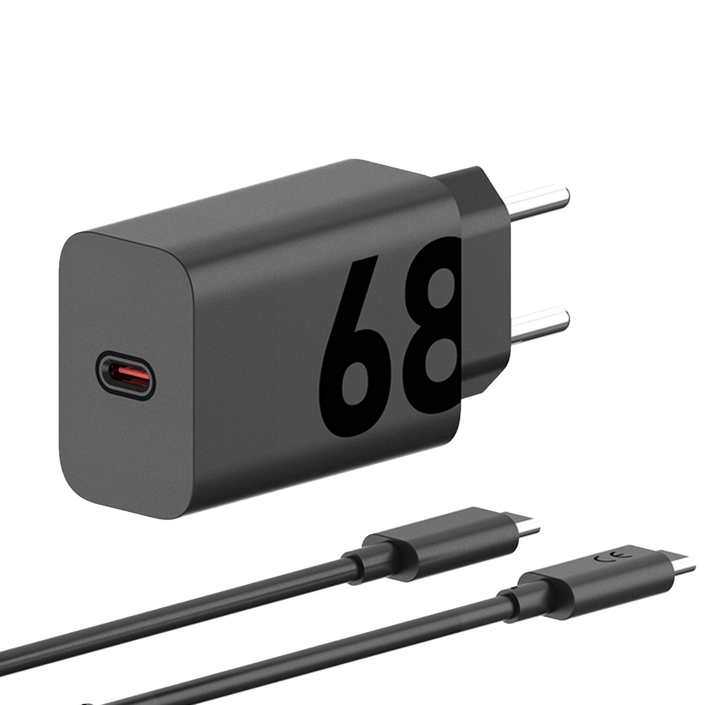 Nätverksladdare med USB-C-kabel Motorola, 68W, 6,2A, 1 x USB-C, Svart PG38C06281