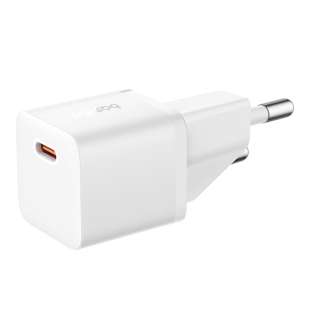 Nätverksladdare med USB-C-kabel Baseus GaN5, 20W, 3A, 1 x USB-C, Vit P10110900213-01