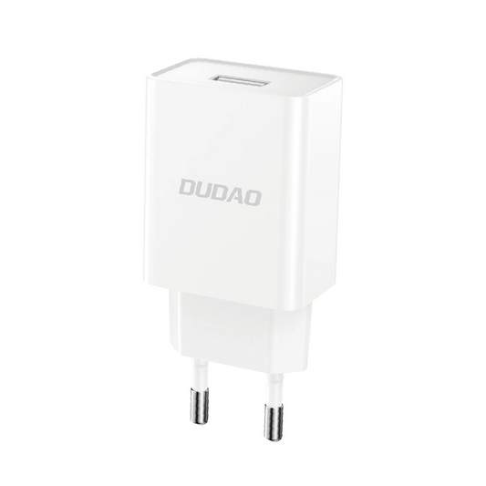 Nätverksladdare med USB-C-kabel Dudao A4EU, 10W, 2.1A, 1 x USB-A, Vit