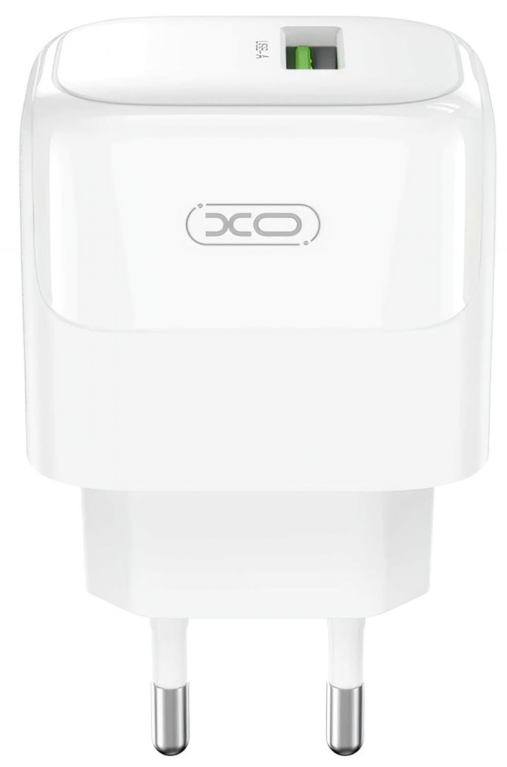 Nätverksladdare med microUSB-kabel XO Design L135, 18W, 3A, 1 x USB-A, Vit