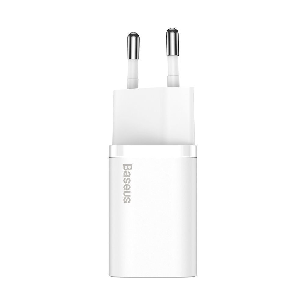 Baseus Super Si nätverksladdare med blixtkabel, 20W, 3A, 1 x USB-C, vit TZCCCSUP-B02