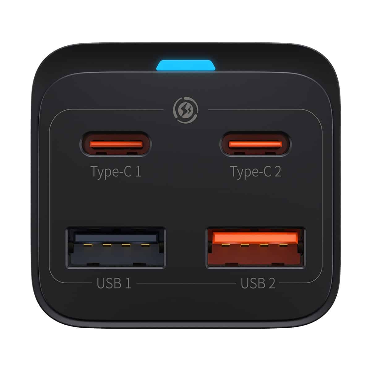 Baseus GaN3 Pro laddningsstation, 65W, 3A, 2 x USB-A - 2 x USB-C, Svart CCGP040101