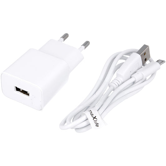 MaXlife MXTC-01, 10,5W, 2,1A, 1 x USB-A, vit