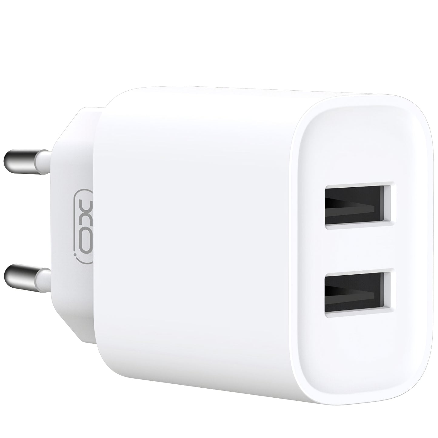 XO Design XO Design BPCE02C USB-C-kabel Nätverksladdare, 10,5W, 2,1A, 2 x USB-A, vit