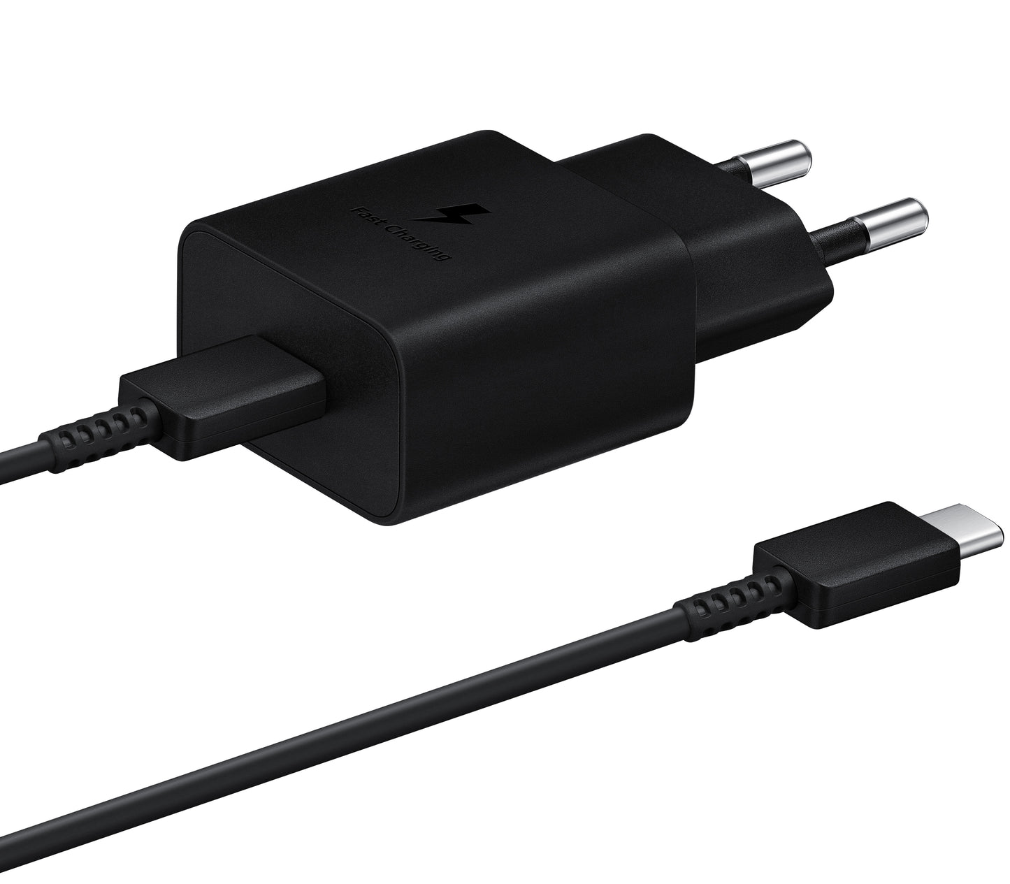 Samsung USB-C nätverksladdare med kabel USB-C, 15W, 2A, 1 x USB-C, svart EP-T1510XBEGEU EP-T1510XBEGEU