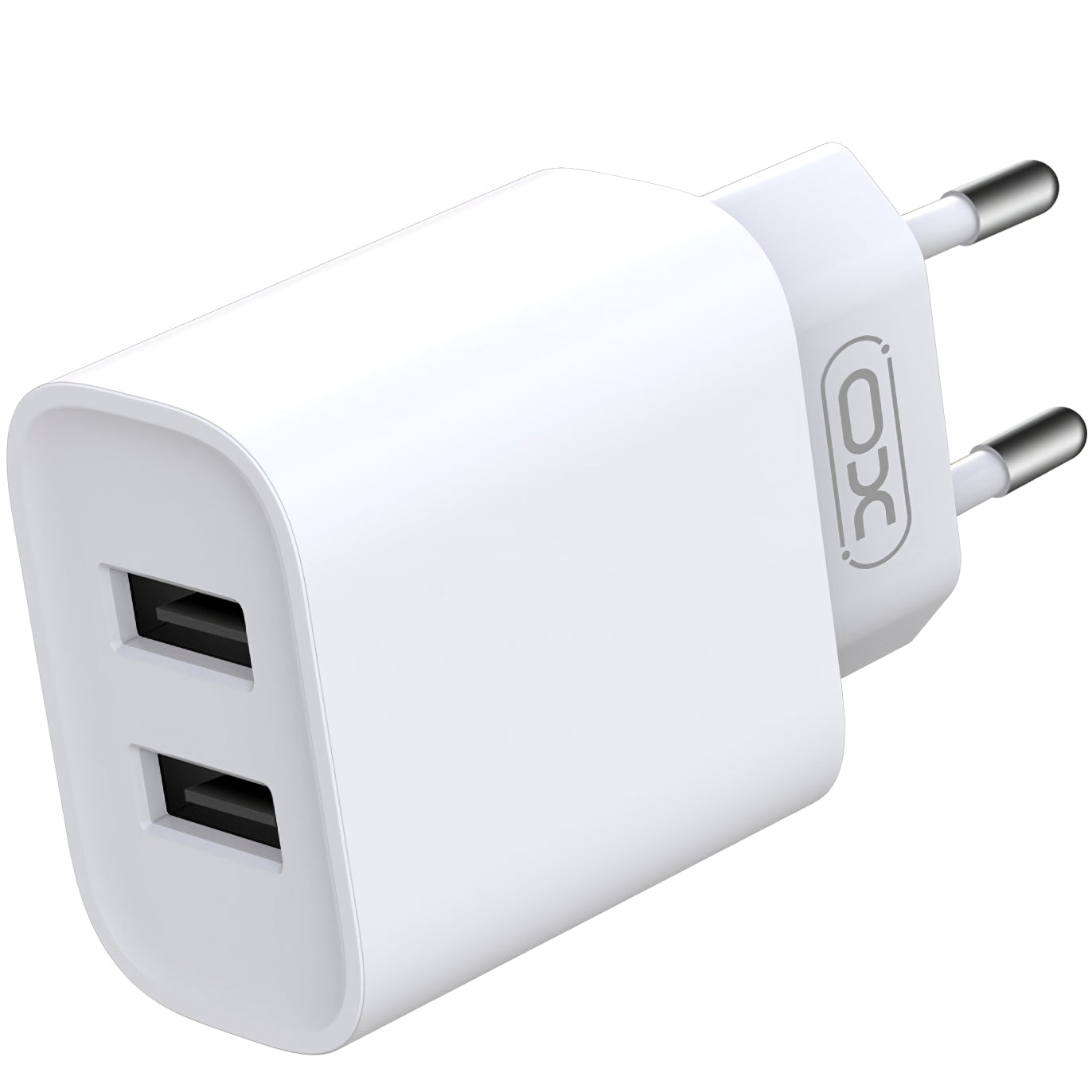 XO Design XO Design BPCE02C USB-C-kabel Nätverksladdare, 10,5W, 2,1A, 2 x USB-A, vit