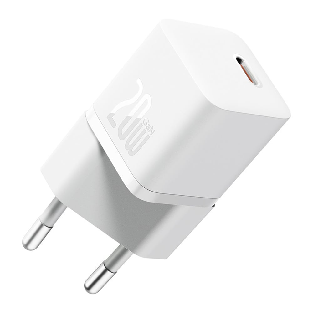 Nätverksladdare med USB-C-kabel Baseus GaN5, 20W, 3A, 1 x USB-C, Vit P10110900213-01