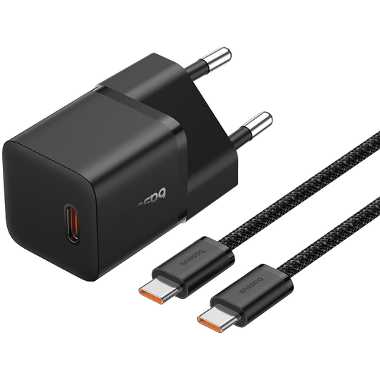 Baseus GaN5 USB-C-kabel Nätverksladdare GaN5, 20W, 3A, 1 x USB-C, Svart P10110900113-00