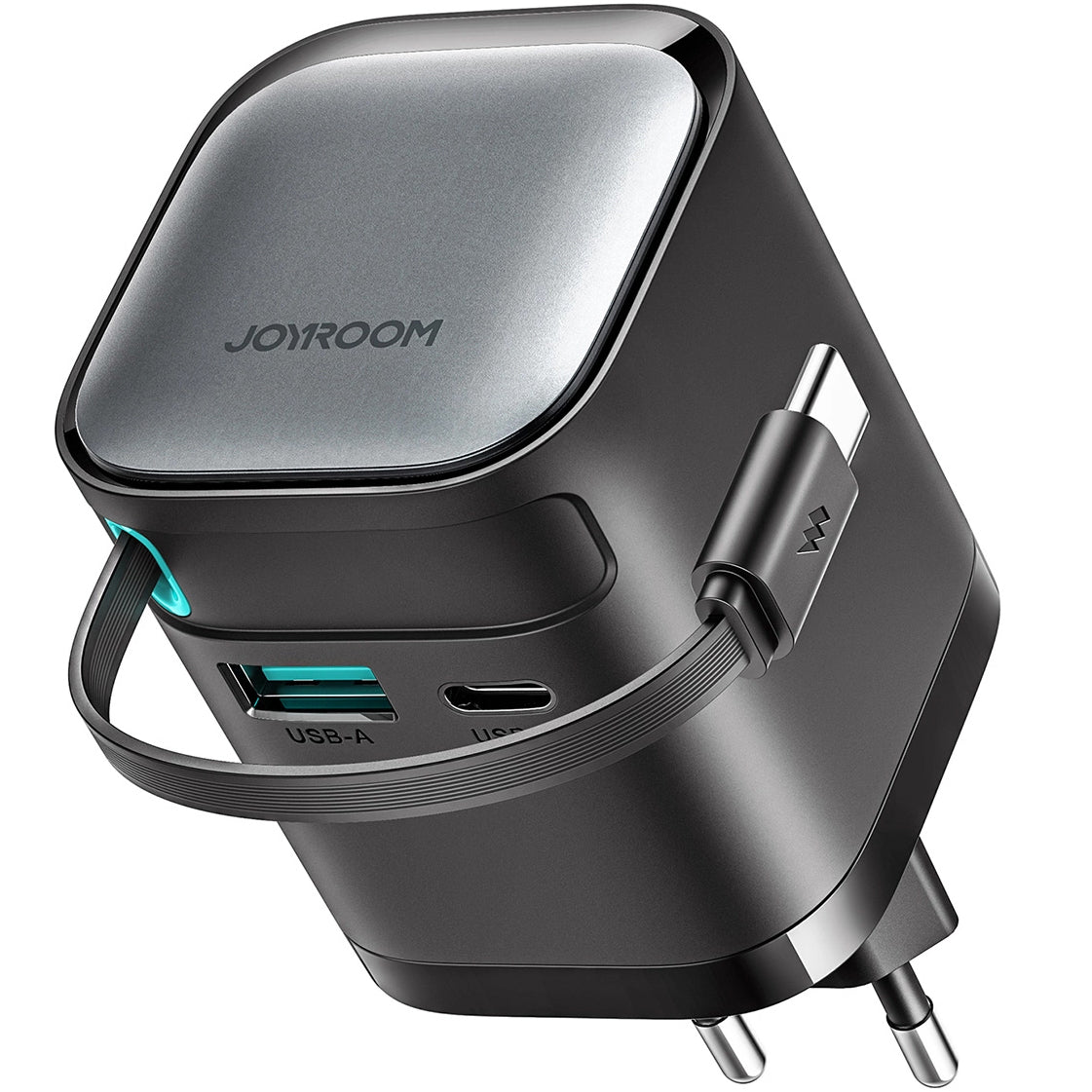 Joyroom JR-TCL02 USB-C-kabel Nätverksladdare JR-TCL02, 65W, 3A, 1 x USB-A - 1 x USB-C, Svart