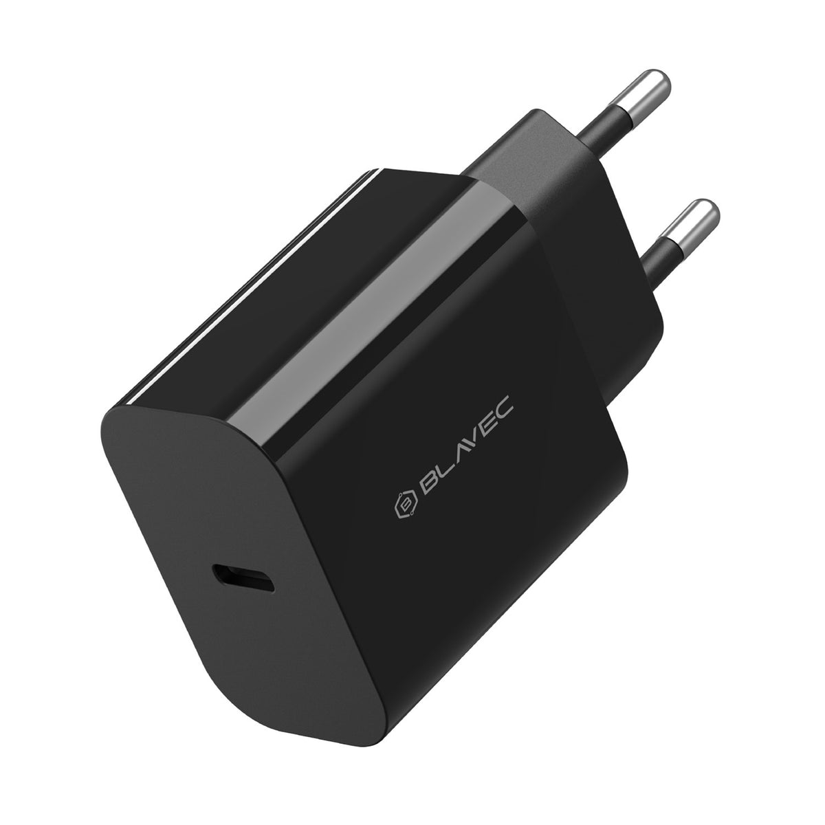 Nätverksladdare med USB-C-kabel Blavec BC-7, 45W, 3A, 1 x USB-C, Svart
