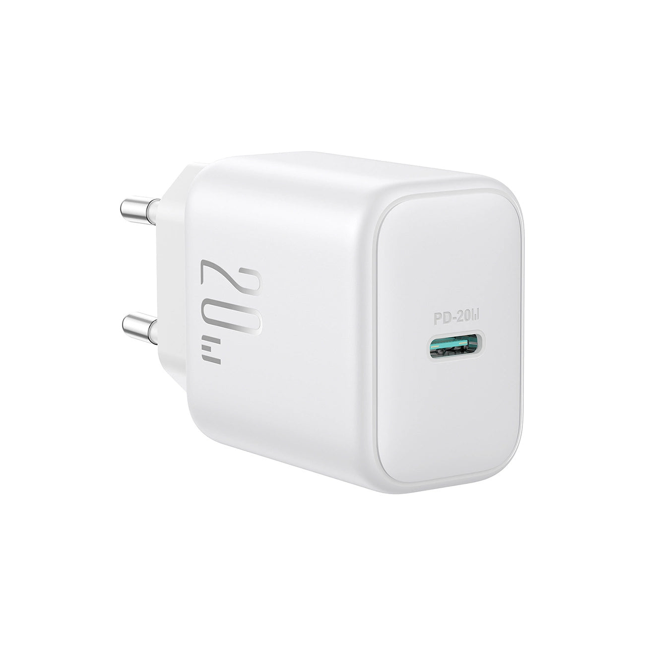 Nätverksladdare med USB-C-kabel Joyroom JR-TCF20, 20W, 3A, 1 x USB-C, Vit
