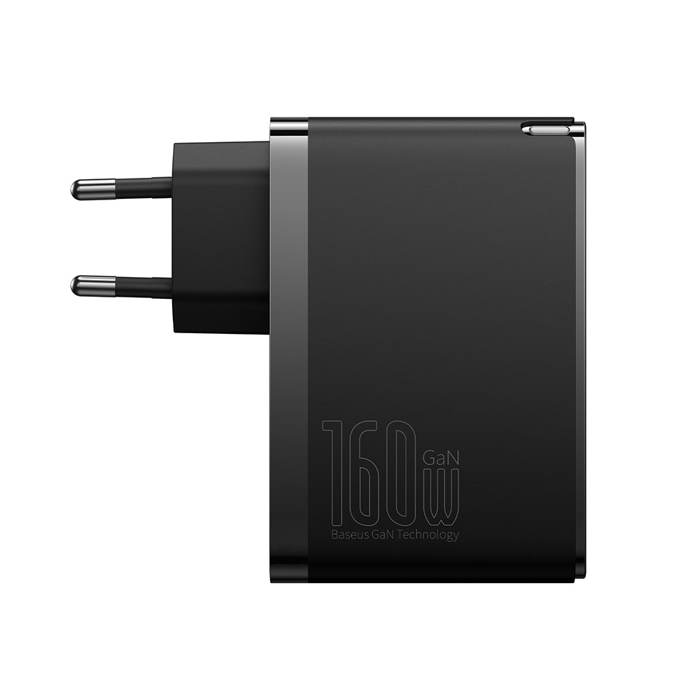 Nätverksladdare med USB-C-kabel Baseus GaN5 Pro, 160W, 5A, 1 x USB-A - 2 x USB-C, Svart P10110825113-00