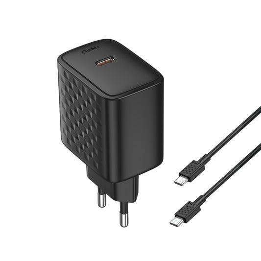 Nätverksladdare med USB-C-kabel Lito LC20T, 45W, 3A, 1 x USB-C, Svart