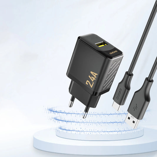 Dudao A23 nätadapter, 12W, 2.4A, 1 x USB-A, svart
