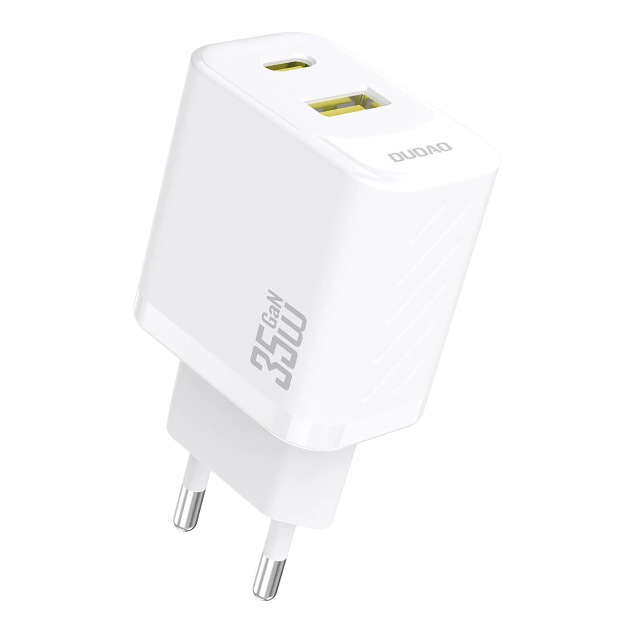 Nätadapter Dudao A27 Max, 35W, 1 x USB-A - 1 x USB-C, Vit