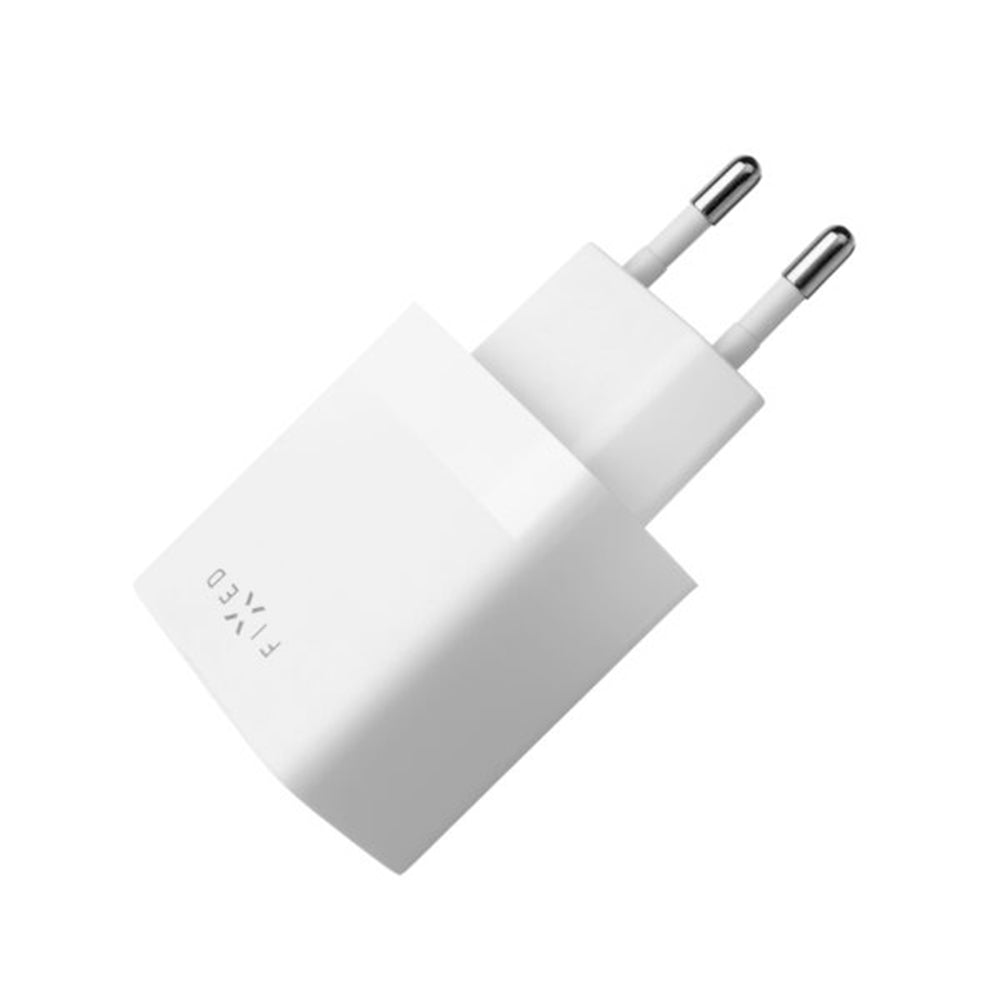 Nätverksladdare Fixed, 17W, 3A, 2 x USB-A, Vit