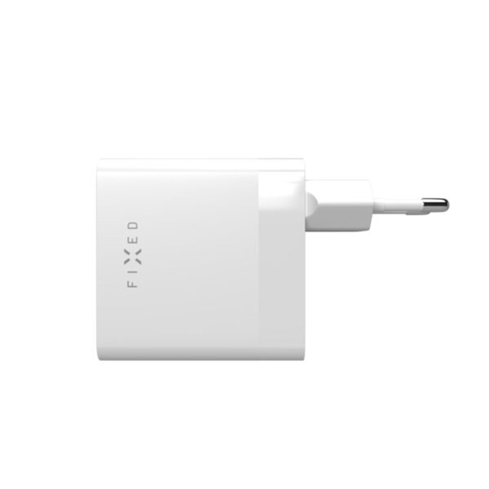 Fixed nätverksladdare, 65W, 3.25A, 2 x USB-C, Vit