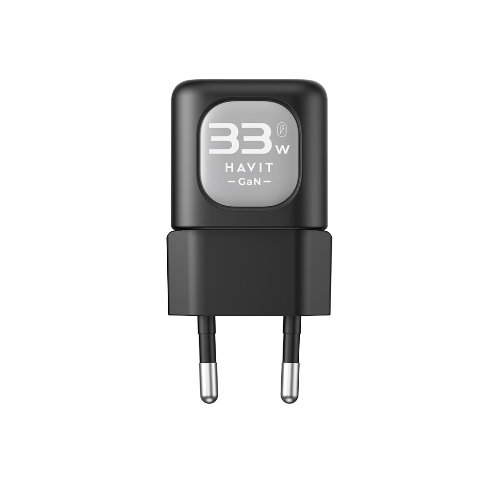 Nätverksladdare HAVIT UC230, 33W, 3A, 1 x USB-A - 1 x USB-C, Svart Grå