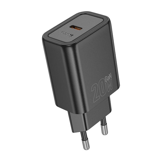 Nätverksladdare HOCO N60, 20W, 3A, 1 x USB-C, Svart
