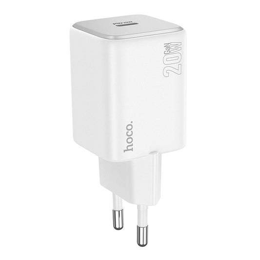 HOCO N40 Nätverksladdare, 20W, 3A, 1 x USB-C, Vit