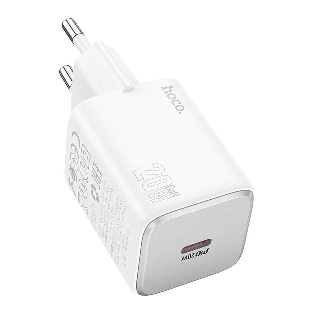 HOCO N40 Nätverksladdare, 20W, 3A, 1 x USB-C, Vit