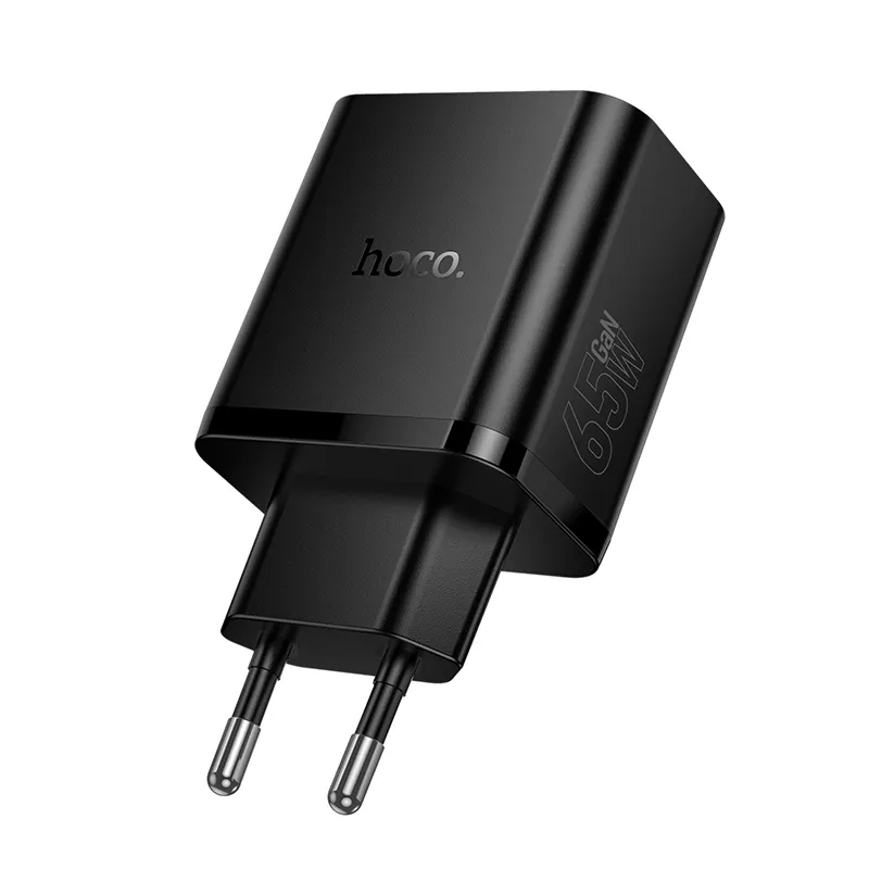 Nätverksladdare HOCO N75, 65W, 3A, 1 x USB-A - 2 x USB-C, Svart