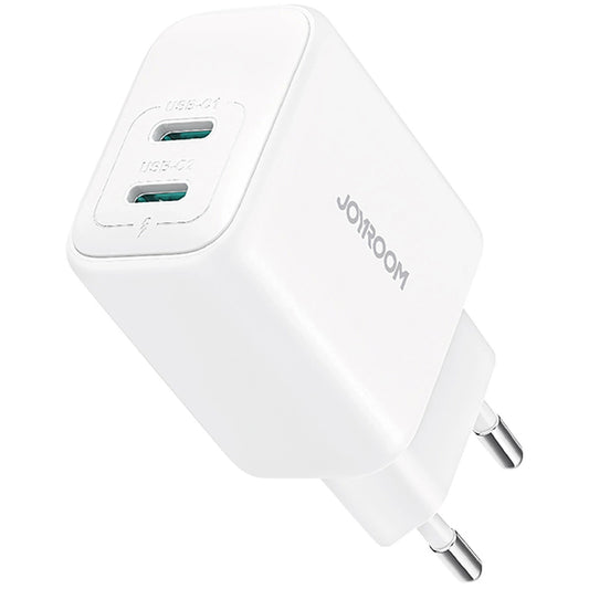 Nätadapter Joyroom JR-TCF12, 20W, 3A, 2 x USB-C, Vit