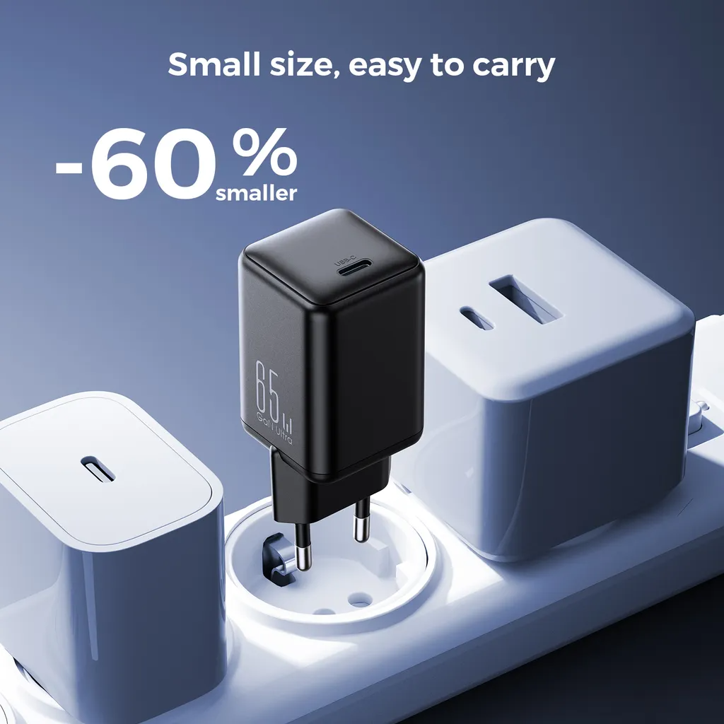 Nätverksladdare Joyroom JR-TCG18, 65W, 3.25A, 1 x USB-C, Svart