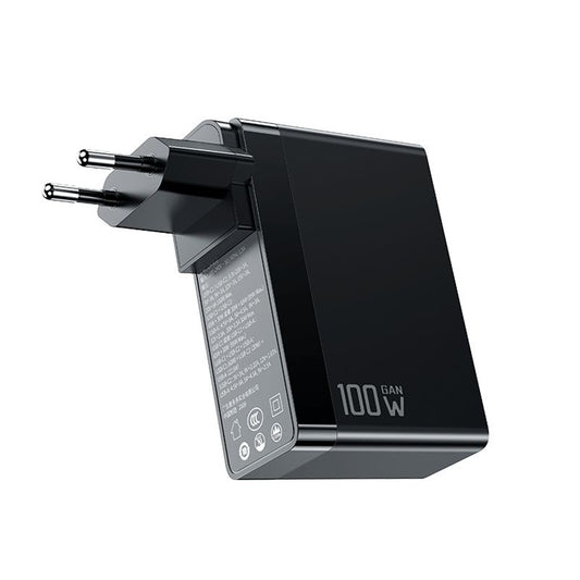 McDodo CH-8101 Pro Nuc AR Power Travel Nätverksladdare, 100W, 5A, 1 x USB-A - 2 x USB-C, Svart