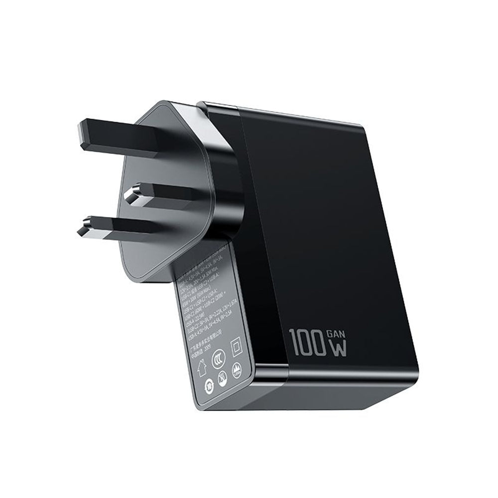 McDodo CH-8101 Pro Nuc AR Power Travel Nätverksladdare, 100W, 5A, 1 x USB-A - 2 x USB-C, Svart
