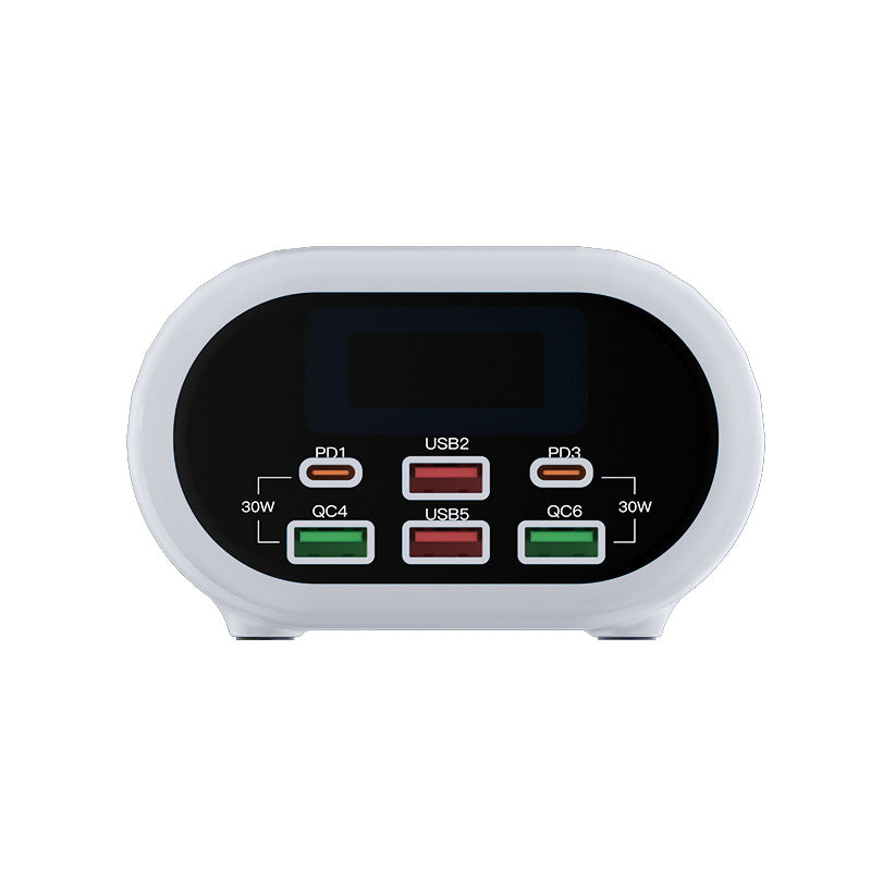 Laddningsstation Relife RL-309U, 72W, 5A, 2 x USB-C - 4 x USB-A, Silver