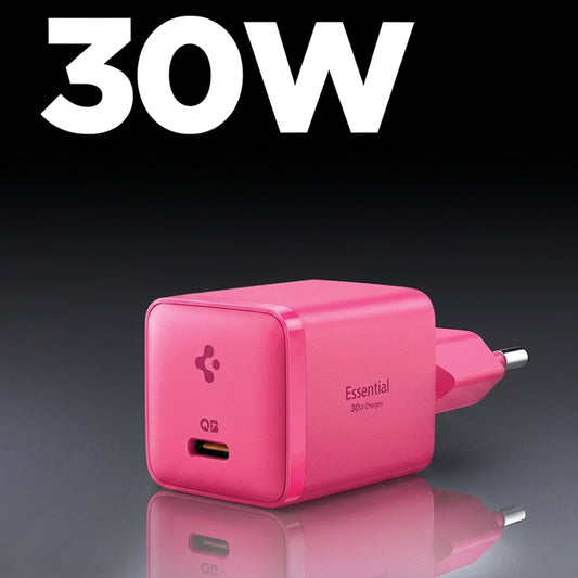 Nätadapter Spigen EE301EU Essential, 30W, 3A, 1 x USB-C, Rosa ACH10449