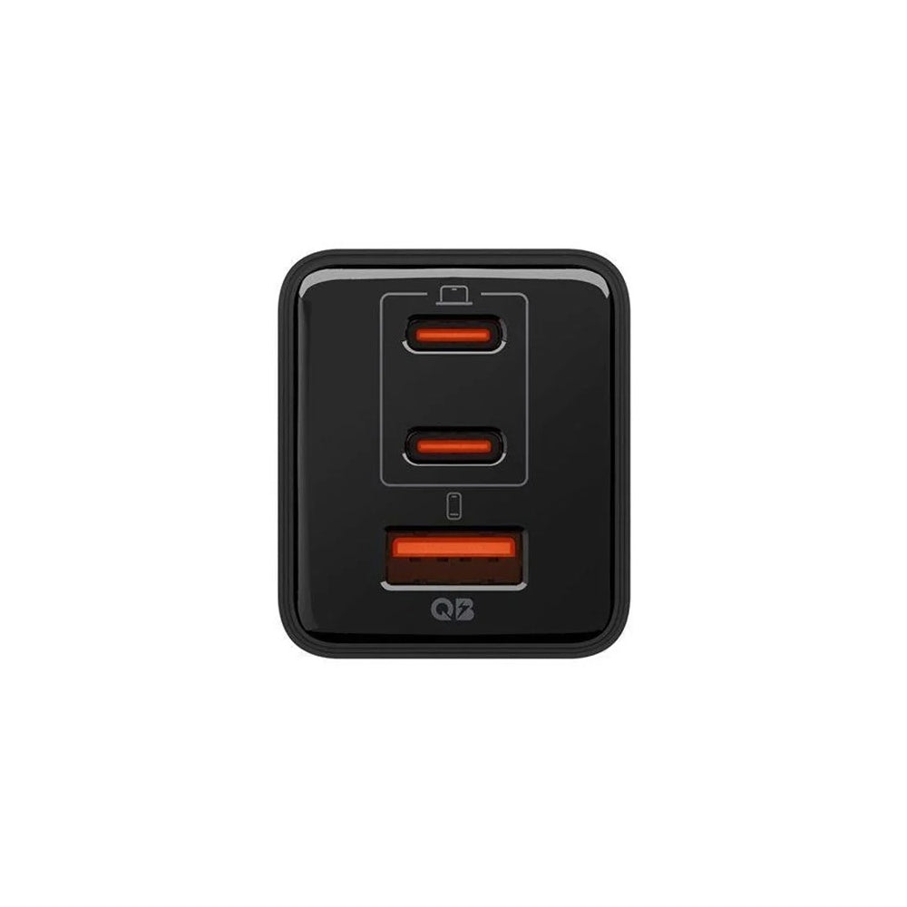 Spigen EE473EU Essential Nätverksladdare, 47W, 3A, 1 x USB-A - 2 x USB-C, Svart ACH09465