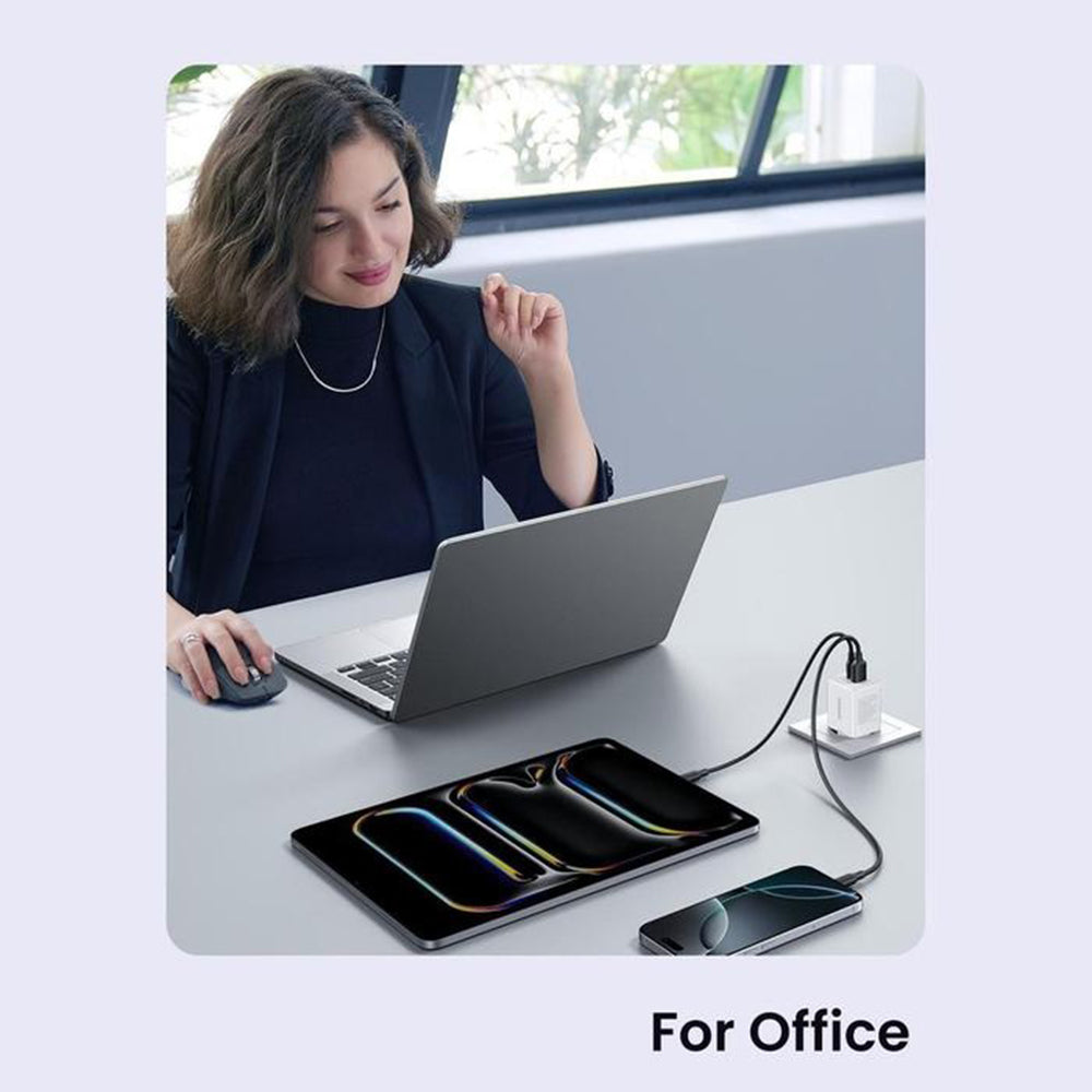 UGREEN X516 Nätverksladdare, 30W, 3A, 1 x USB-A - 1 x USB-C, Rosa