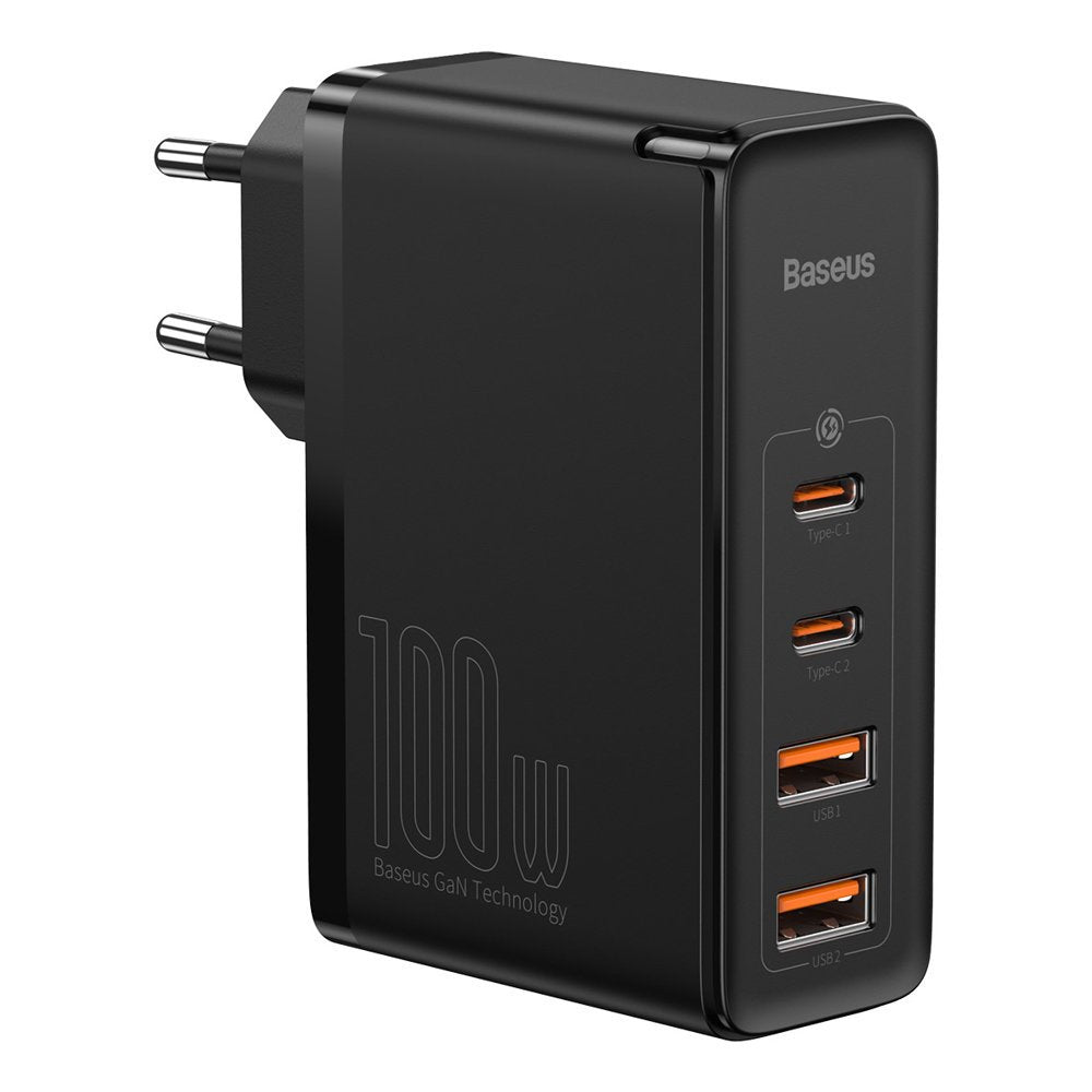 Nätverksladdare Baseus Gain2 Pro, 100W, 5A, 2 x USB-A - 2 x USB-C, Svart CCGAN2P-L01