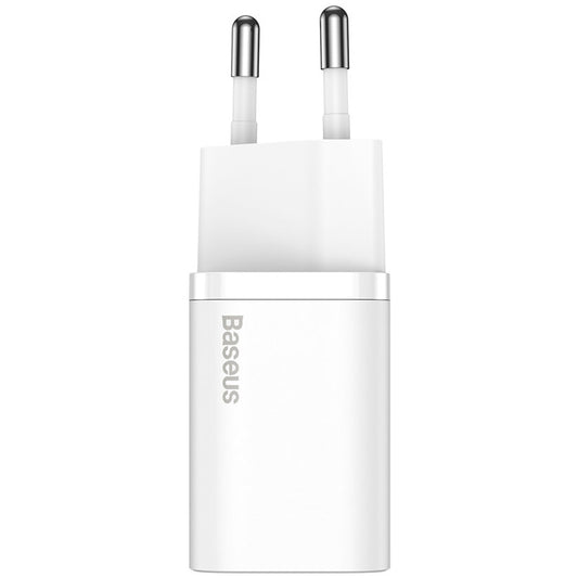 Baseus Super Si nätverksladdare, 20W, 3A, 1 x USB-C, vit CCSUP-B02