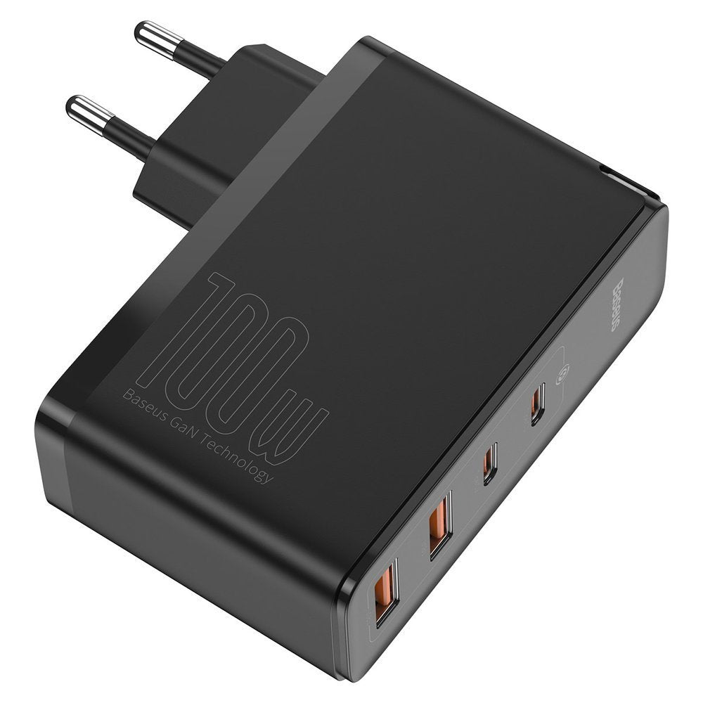Nätverksladdare Baseus Gain2 Pro, 100W, 5A, 2 x USB-A - 2 x USB-C, Svart CCGAN2P-L01