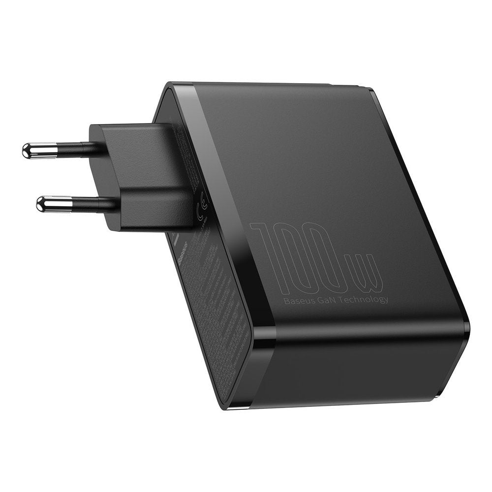 Nätverksladdare Baseus Gain2 Pro, 100W, 5A, 2 x USB-A - 2 x USB-C, Svart CCGAN2P-L01