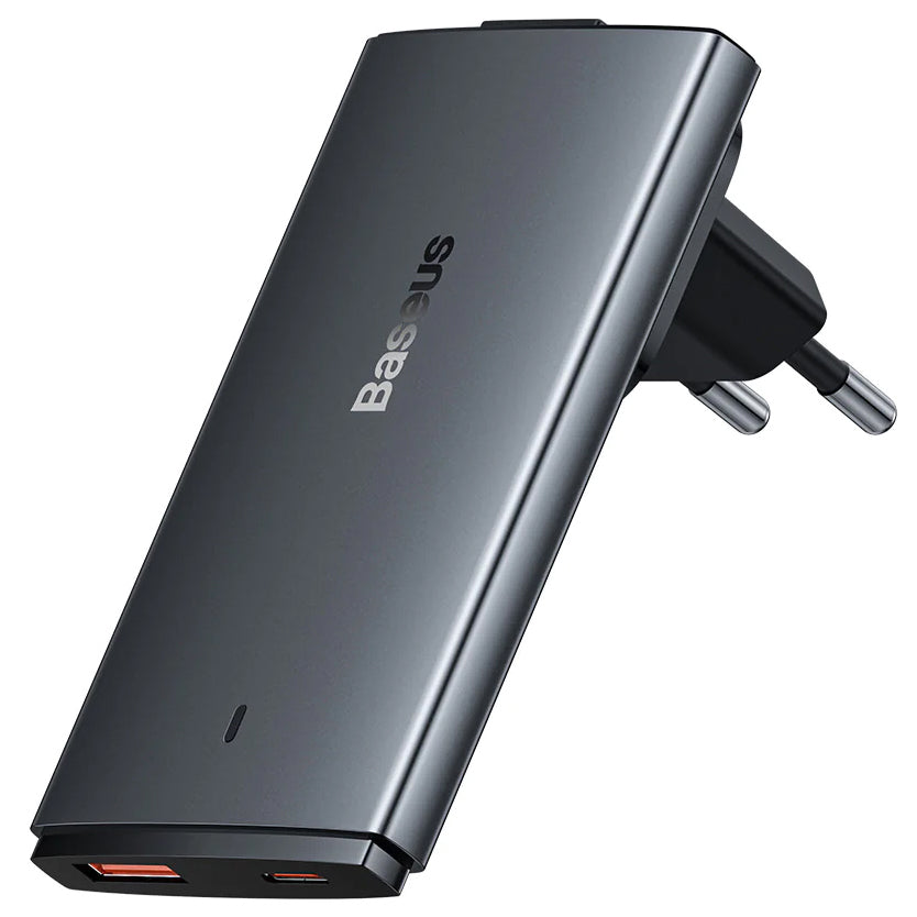Baseus GaN5 Pro Ultra Slim, 65W, 3,25A, 1 x USB-C, 1 x USB-C, Grå CCGP150113